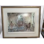Sir William Russell Flint (1880-1969) signed print - Bathers, with blindstamp, glazed frame, 51cm x