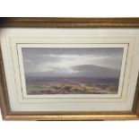 Charles Edward Brittan (1870-1949) watercolour - Moorland landscape, 24cm x 39cm