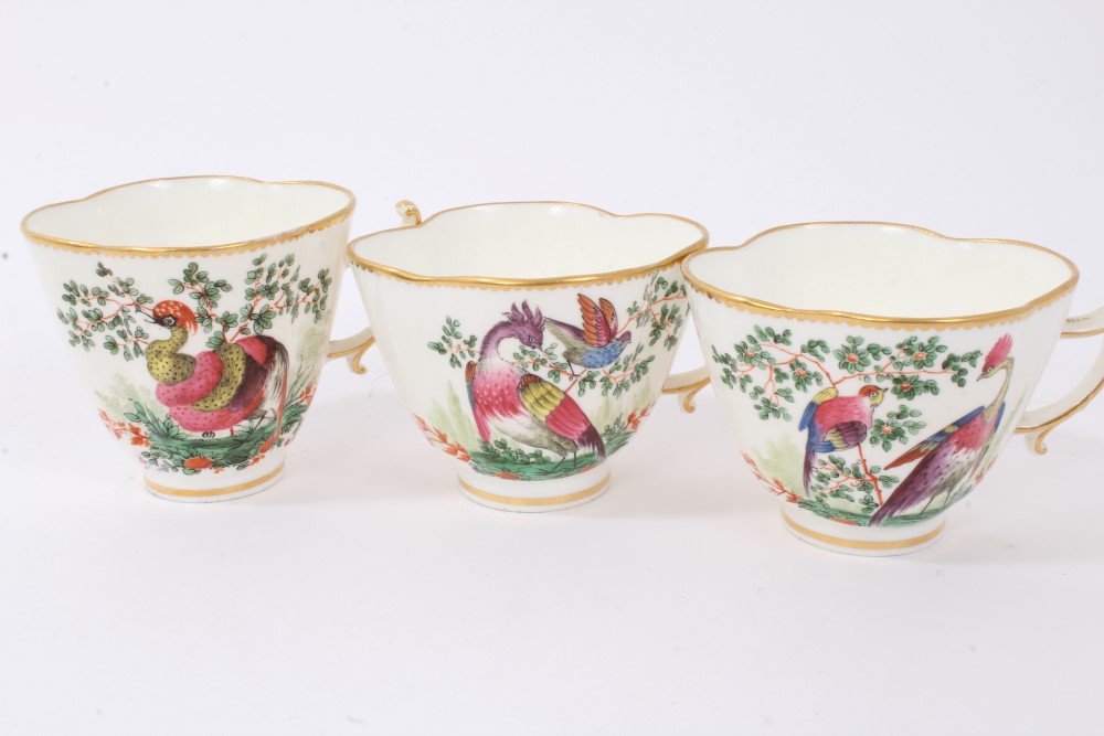 Set of six English porcelain cups and saucers in the Meissen style - Image 6 of 6