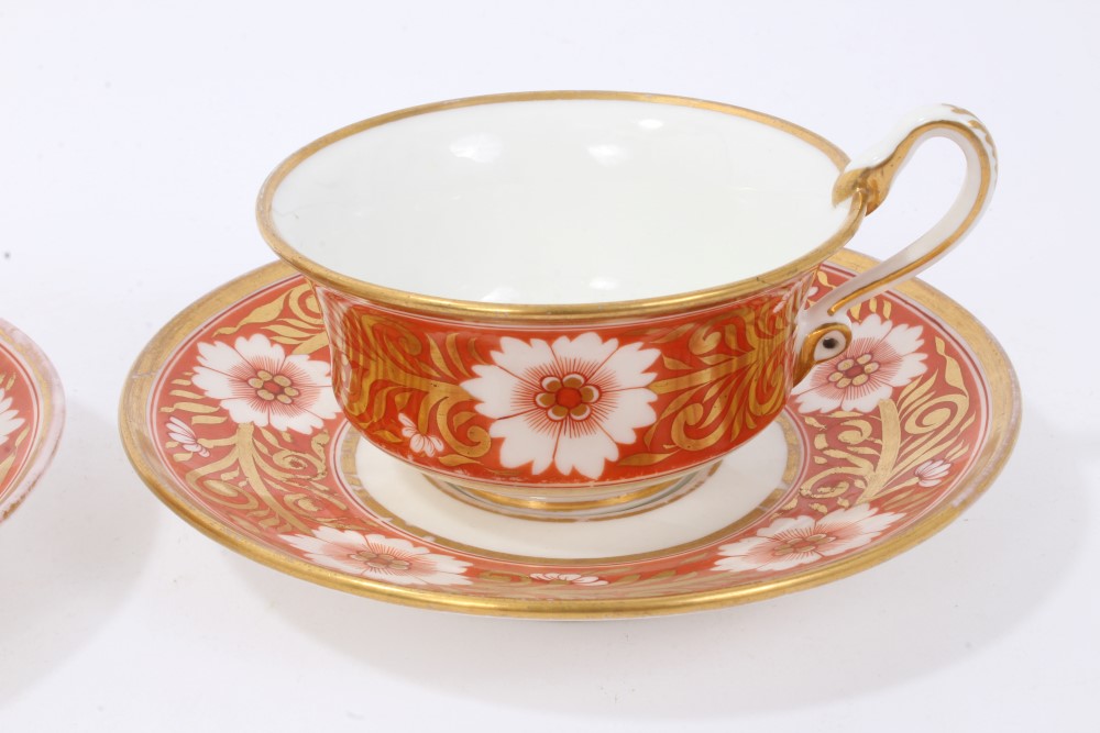 Pair of Spode teacups and saucers, circa 1820 - Image 3 of 6