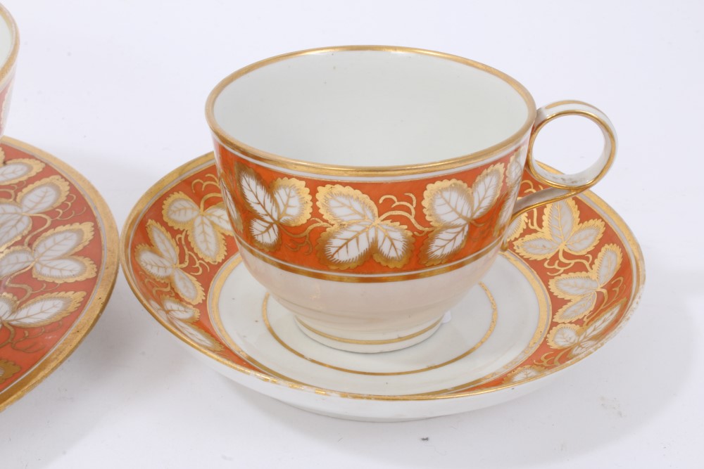 Attractive pair early 19th century Barr Worcester teacups and saucers... - Image 3 of 8