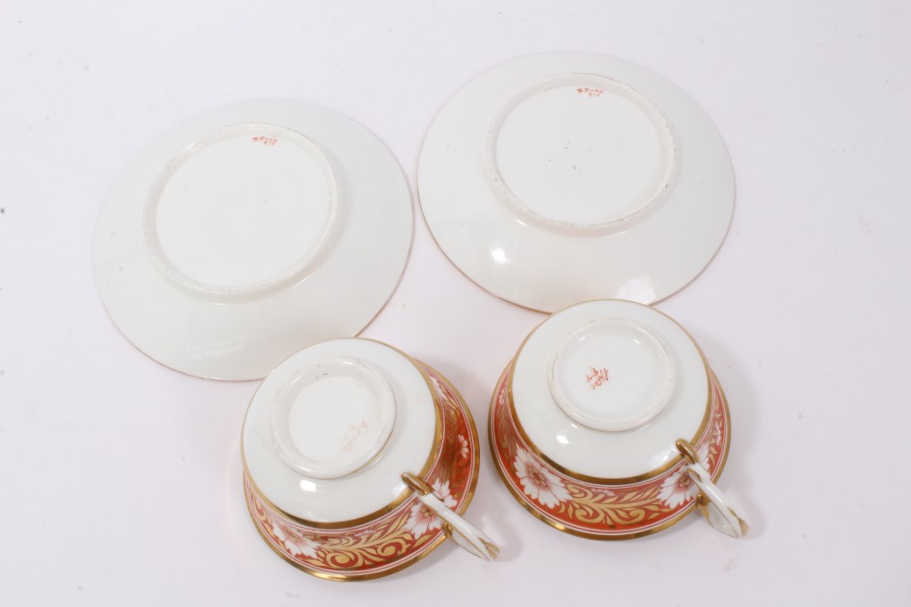 Pair of Spode teacups and saucers, circa 1820 - Image 4 of 6