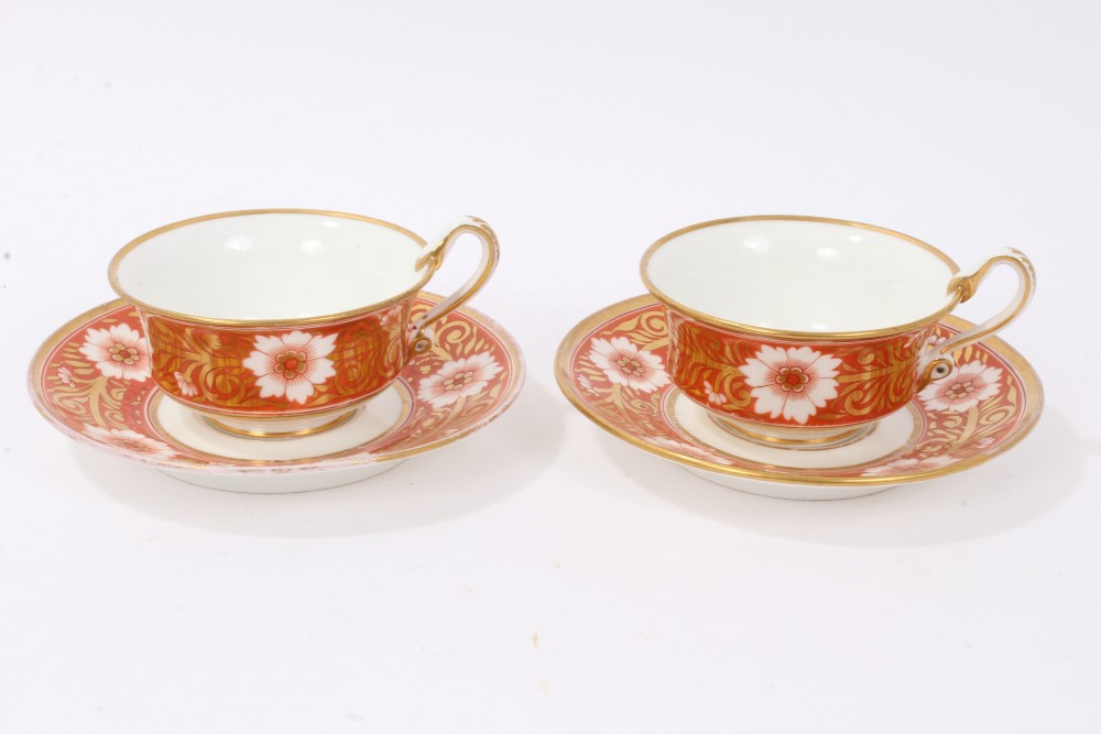 Pair of Spode teacups and saucers, circa 1820