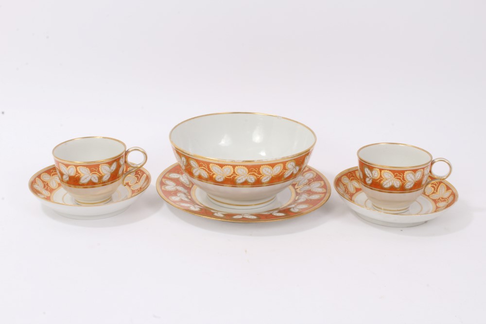 Attractive pair early 19th century Barr Worcester teacups and saucers...