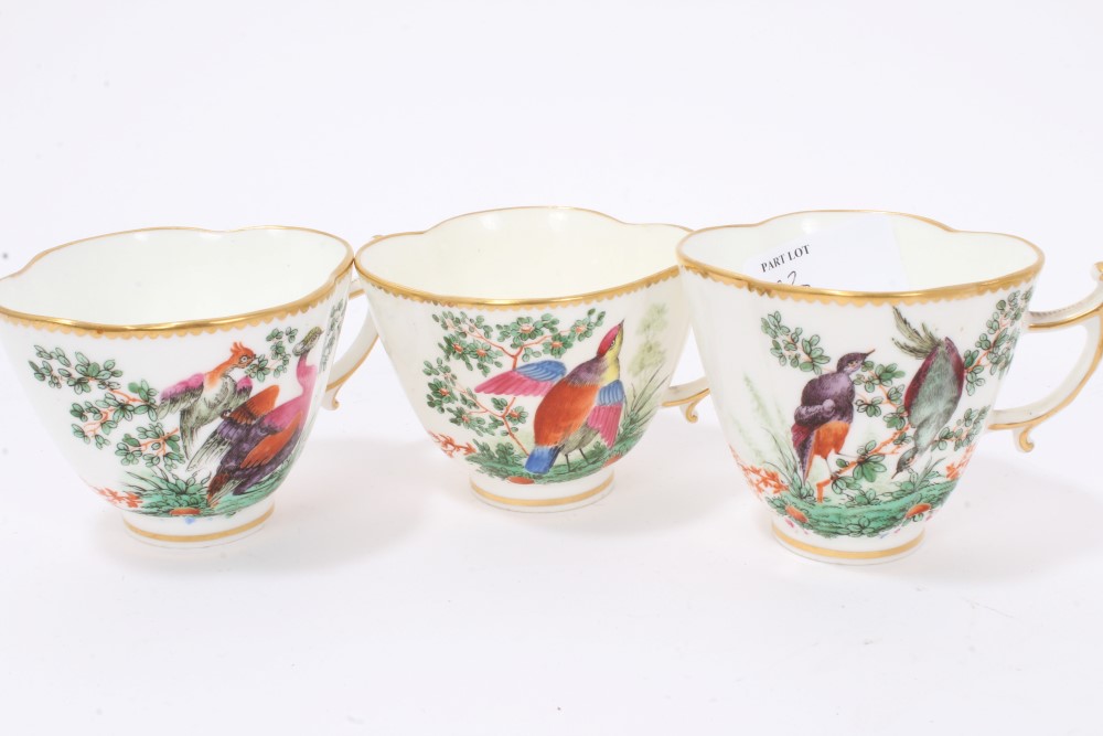 Set of six English porcelain cups and saucers in the Meissen style - Image 5 of 6