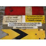 Group of Railway signs to include signals and a German Railway sign