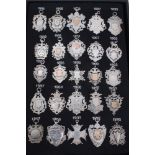 Collection of twenty five Victorian and later silver fobs