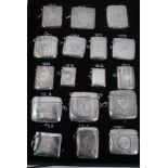 Collection of seventeen Victorian and later silver Vesta cases