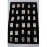 Collection of thirty Edwardian and later silver Vesta case