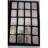 Collection of twenty early 20th century silver match book holders