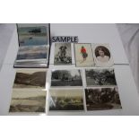 Postcards loose in box including GB topography