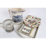 Quantity of 19th and early 20th century commemorative railway ceramics, including a mug, a jug, a