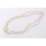 Cultured freshwater pearl single strand long necklace, 69cm