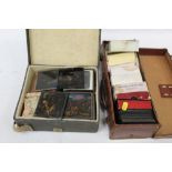 Collection of various Magic lantern slides to include the British Navy and others (2 boxes)