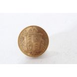 G.B. Victorian J.H. gold ½ sovereign 1892 E.F. (1 coin)