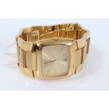 Gucci gilt stainless steel wristwatch