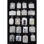 Collection of twenty Victorian and later silver Vesta cases