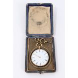 18ct gold cased fob watch