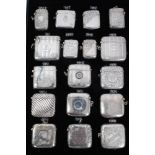 Collection of seventeen Victorian and later silver Vesta cases, to include a Vesta case set with a