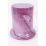 Graystan purple art glass vase, signed