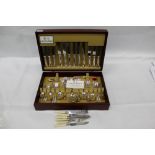 Arthur Price Six Place setting silver plated canteen of cutlery together with silver plated fish