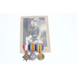 First World War 1914-15 Star medal trio comprising 1914 - 15 Star named to Capt. J.G.C. Leech R.Fus,