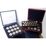 World - mixed Westminster issued gold plated Crowns with colour print and a set of 24 U.S.