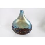 Isle of Wight Azurene art glass lollipop vase, possibly Night Scape by Michael Harris