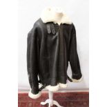 Good Quality Reproduction Second World style American B-3 leather and sheepskin flying jacket