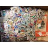 Collection of assorted stamps in albums and