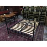 Victorian style brass and metal double bed