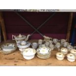 Collection of early Victorian porcelain teawares