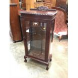 Reproduction mahogany display cabinet