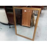 Bevelled wall mirror in gilt frame and three other mirrors