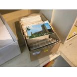 Shoebox of old postcards - approximately 300