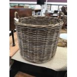 Large wicker basket, total height 54cm