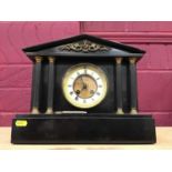 Victorian slate mantel clock