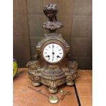 19th century French gilt metal clock