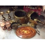 Collection of antique and vintage copper and brass ware