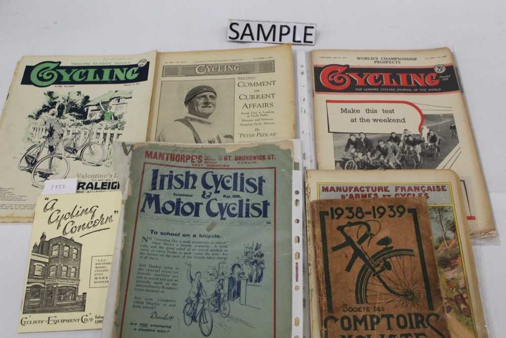 Collection of Pre War and later French cycling magazines and other English examples