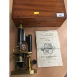 Early 20th century Beck microscope, boxed