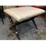 Victorian mahogany X-frame stool