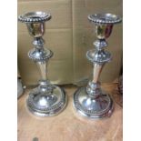 Pair of good quality Victorian Elkington silver plated candlesticks