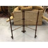 Victorian mahogany folding towel rail