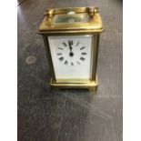 French brass carriage clock