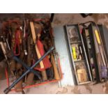 Large quantity of hand tools, tool chests and accessories