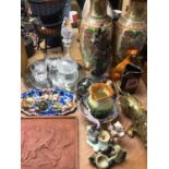 Collection of oriental ceramics, glass etc