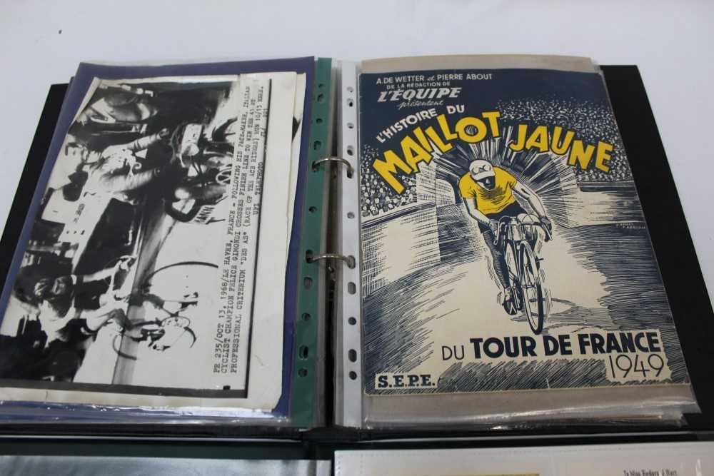 Two folders containing early cycling related photographs - Image 2 of 2
