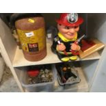 Collection of Fire Brigade related items to include Pewter figures