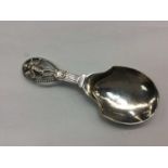 19th century Continental caddy spoon with Cupid finial